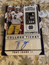 2020  Contenders Draft Picks College Ticket Auto #126 Tony Jones Jr Free Ship