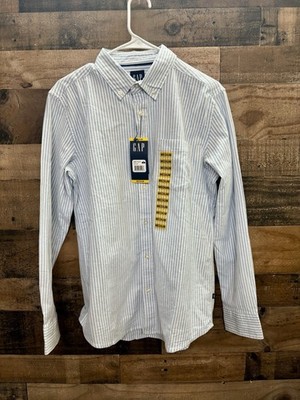 GAP LONG SLEEVE OXFORD SHIRT BLUE MENS MEDIUM NEW WITH TAGS