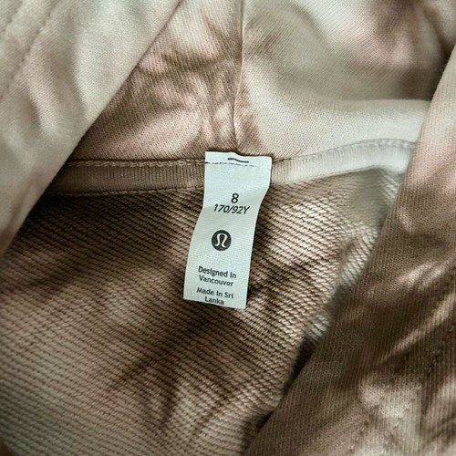 Lululemon All Yours Hoodie in Earth Dye Clay Cotton Terry Size 8 lounge - Picture 5 of 6