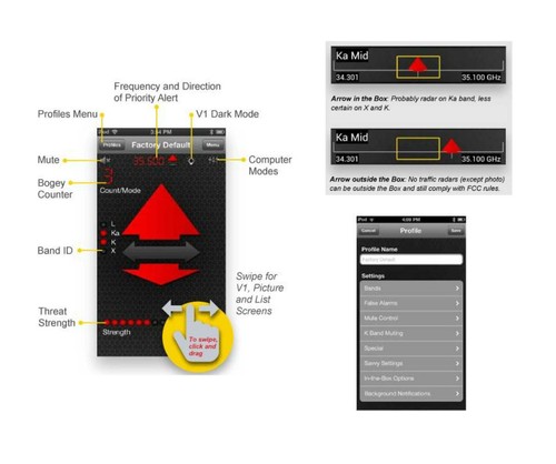 V1CONNECT LE BLUETOOTH IPHONE ANDROID VALENTINE V1 CONEXIÓN DETECTOR RADAR - Imagen 3 de 3