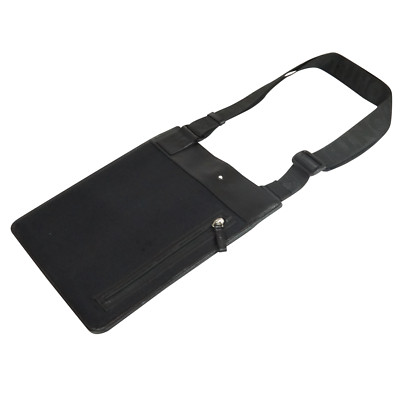 Montblanc Nightflight Envelope Medium ID:114640 Leder Textil Schwarz Classic TOP