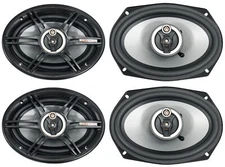 (4) Crunch CS693 6x9" Car Audio 3-Way Speakers 400 Watts Max