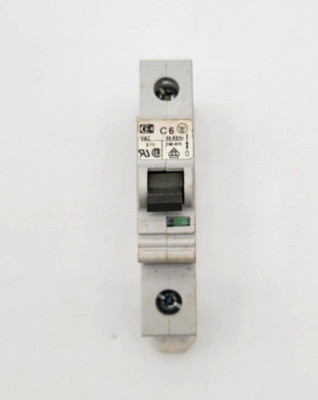 Cutler-Hammer SPCL1C06 Circuit Breaker 6 Amp 120-415 VAC 1 Pole DIN Rail Mount