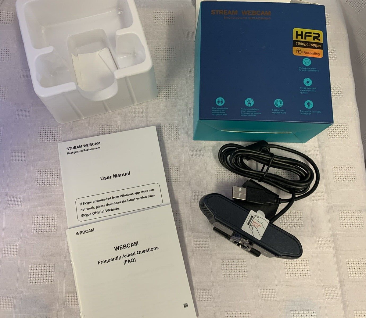 Stream Webcam Background Replacement HFR 1080p 60fps Recording