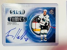  2020-21 SP Authentic Sign of the Times #SOTTTH Tomas Hertl Autographs Sharks
