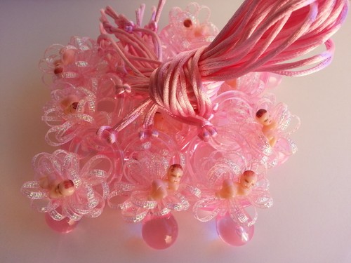 12 Pink Pacifier Necklaces Plastic Baby Shower Game Favors Prizes Girl Decor - Picture 6 of 8