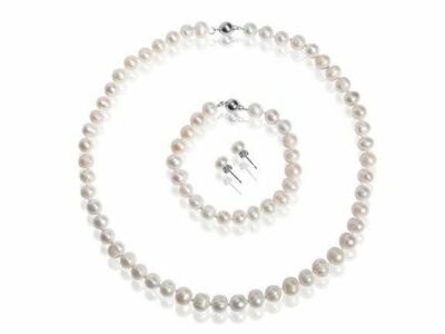 Mestige Sun Kissed Fresh Water Pearl Set, Models (MPN101+MPB107+MPE001) 