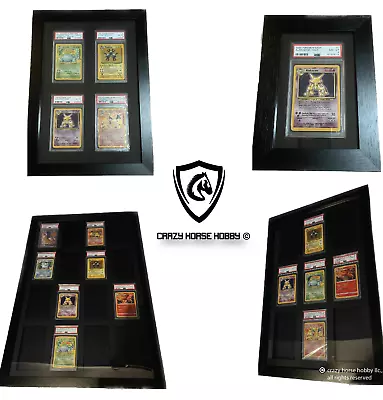 CRAZY HORSE HOBBY PSA Graded Card Frame Wall Mount Pokemon Trading Card Display Case