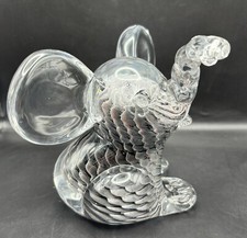 Vtg Ronneby Sweden Scandinavian Art Glass Fumato Elephant Figurine Signed