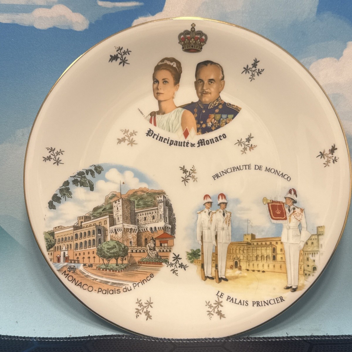 Prince Rainier Princess Grace Monaco Limoge France Porcelain Plate