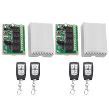 2Set DC 4-Channel 443MHz Wireless RF Remote Control Relay Switch With 2 Receiver