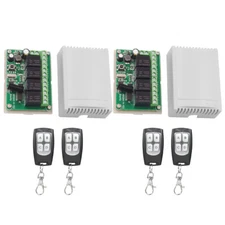 2Set DC 4-Channel 443MHz Wireless RF Remote Control Relay Switch With 2 Receiver