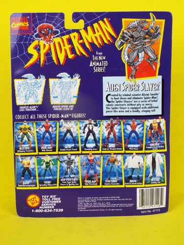 Toy Biz Marvel Comics Spider-Man Alien Spider-Slayer action figure carded - Picture 2 of 6