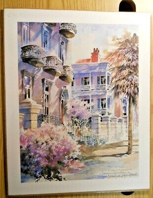 Josie Van Gent Edell Sunday In Charleston Sc 1980'S Signed 15" X 12" Watercolor | Ebay