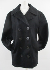 Us Navy Peacoat, Schott Pea Coat,  Us Navy Enlisted, Black, Medium, Uk 12 - R249