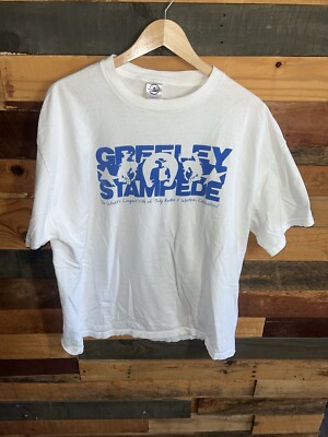 Vintage Greeley, Colorado Stampe White colored T Shirt Size XL Delta tags brand