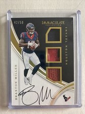 2016 Panini Immaculate Collection /50 Triple Material Braxton Miller Auto