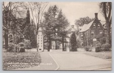 Postcard Grecourt Gates Smith College Northampton Massachusetts Mass