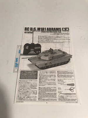 Tamiya 48201 1/35 M1A1 Abrams Radio Control Bedienungsanleitung