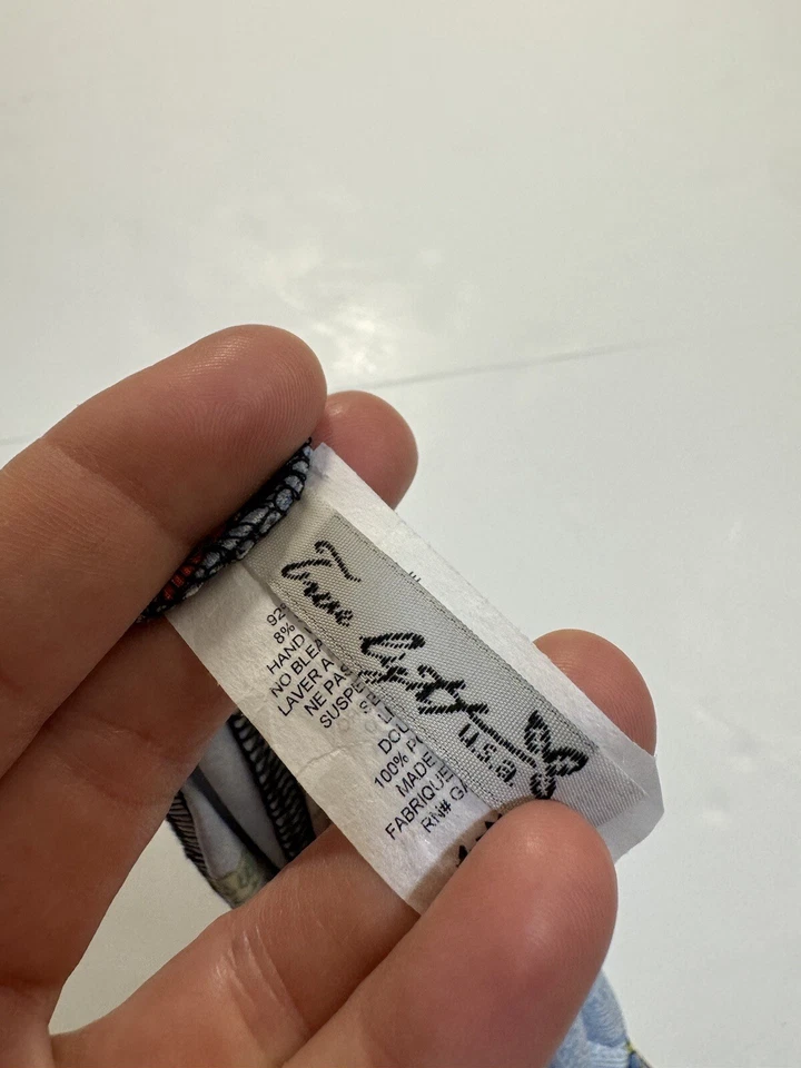 Pantalones True Light Mujer Pierna Acampanada Pequeños Fluidos Azul Palazzo Estampado Vivo Foto 4 de 4