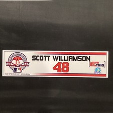 2004 Opening Day Scott Williamson Boston Red Sox Game Used Locker Plate MLB Holo