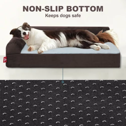 Removable Soft Dog Bed L Shaped Orthopedic Soft Memory Foam Pet Beds Couch Cover - Picture 7 of 29