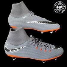 Rare Nike Hypervenom Phantom 3 Academy DF-SG FG  Football Boots Grey UK 7.5
