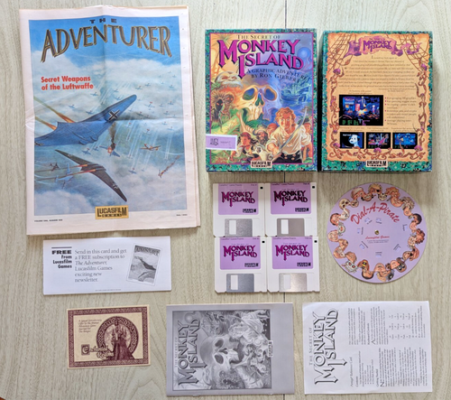 The Secret of Monkey Island (AMIGA) Original Big Box North American Release