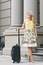 Talbots Trellis Pleated Midi Floral Skirt Size 4 119 NWT