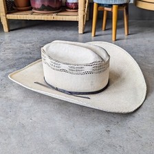 Hat Biz Mexican Tan Straw Cattleman Western Rodeo Cowboy Hat size USA 7