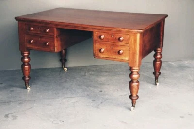 Wanted Cedar 47 Mahogany Leather Top Desk Antiques