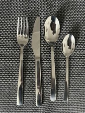 Flugzeugbesteck/ Airlinebesteck 4-teilig COPA AIRLINES - Messer, Gabel, 2 Löffel