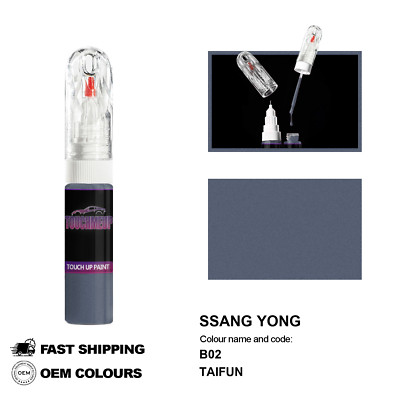 FÜR SSANGYONG TAIFUN B02 Touch Up Lackstift Pinsel Fix Kit Kratzer Chip Set M...