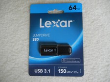 Lexar 64GB JumpDrive S80 USB 3.1 Flash Drive NEW