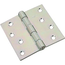 V505 4" x 4" Non Removable Pin Hinge Zinc Plated Finish