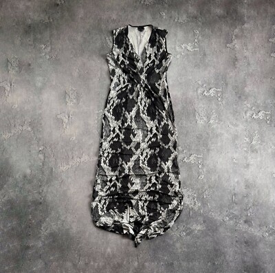 Just Cavalli 46 Animal Print Snake   Potion Long Dress Sleeveless Luxury Rare 