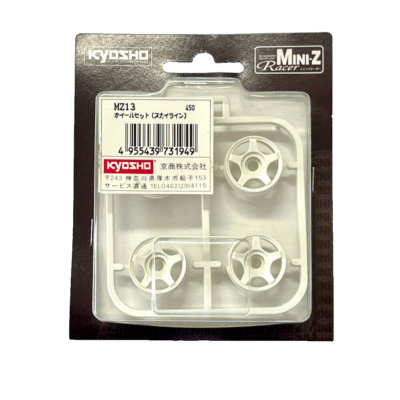 Rim 1:24 R34 Skyline 5-star white 8.5mm 4pcs spare part Mini-Z