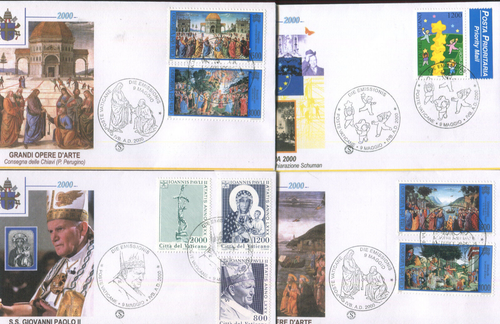 Vatikan - FDC Jahrgang 2000 mit ATM - - KW 106,-- € ( 51225 ) - Picture 5 of 8