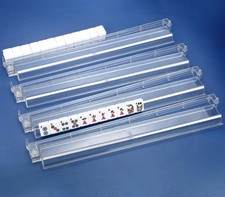 CAYOULR Mahjong Racks with Small 3 in x 17.99 x 1 in , Transparent
