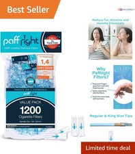 1200 Cigarette Filters Reusable Tar  Chemical Removers for Safer Smokes