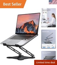Foldable Metal Laptop Stand - Portable Adjustable for Optimal Comfort at Work