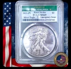 2021-(P) U.S. Silver Eagle T1 Emergency Issue First Strike PCGS MS 69