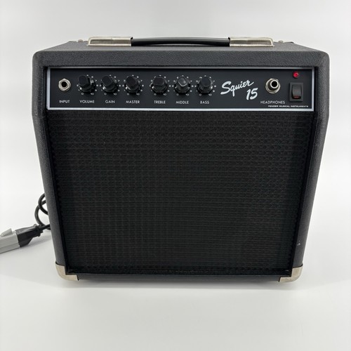FENDER SQUIER 15 PRACTICE AMP GOOD USED CONDITION WORKING FREE SHIPPING! Read Ds