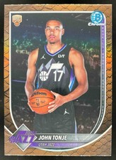 2025-26 Bowman John Tonje Chrome Reptilian Refractor #BCV-49 Utah Jazz