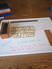 Antique Ebony And Ivory Antique Domino's 28 Piece Original Box