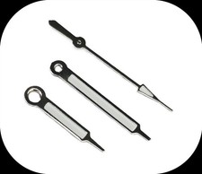 Zeigersatz 120/070/018 Zeiger 12mm Chrom ETA Citizen Miyota 2035 sl68 pc21 - S8