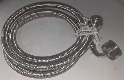 3/8'' x 5FT FEMALE/ELBOW INLET HOSE W/90 STAINLESS STEEL #3805FESS