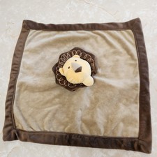 Amy Coe Brown Tan Lion Security Baby Blanket Lovey Plush Blankie Zoo Soft 2009