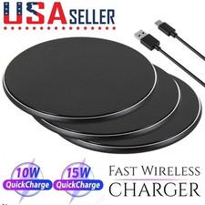 Wireless Fast Charger Charging Pad Dock for Samsung iPhone Android Phone 10/15W