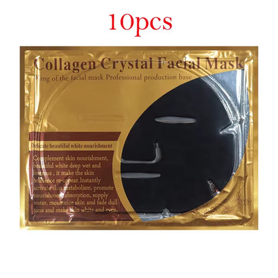 10Pcs Crystal Collagen Gold Face Masks Beauty Skin Care Big Mask Anti-Aging Hydr